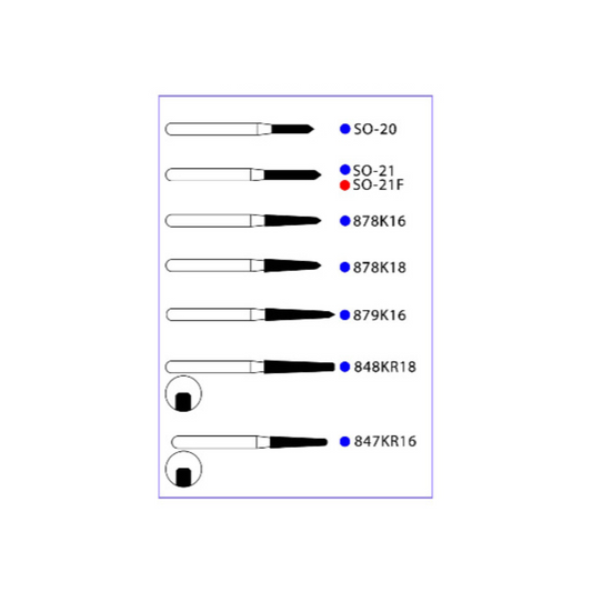 Fresas Dos Aguas / Plana Borde Curvo De Diamante C/10 DT