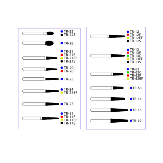 Fresas Balon / Troncocónica Punta Rendonda De Diamante C/10 DT