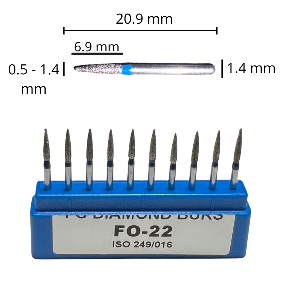 Fresas Punta De Flama Diamante C/10 DT