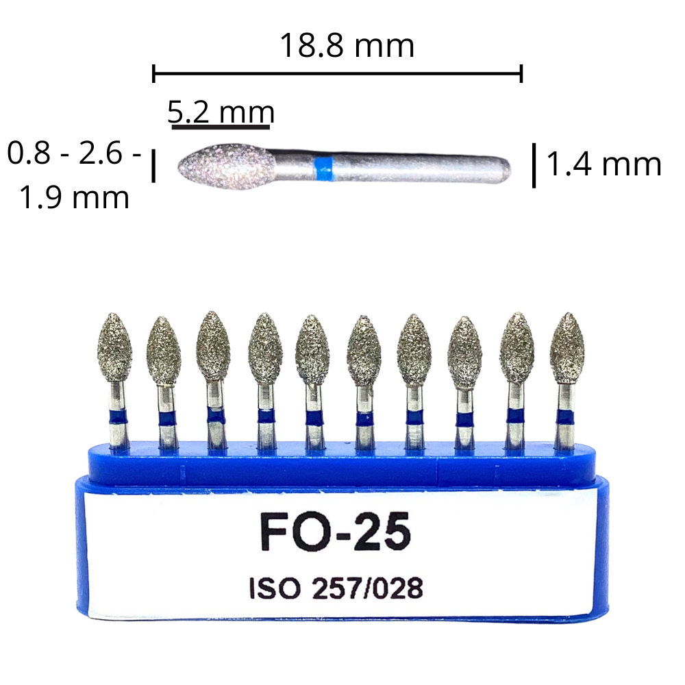 Fresas Punta De Flama Diamante C/10 DT