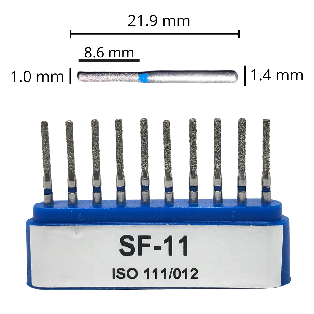 Fresas Cilindrica Punta Plana De Diamante C/10 DT