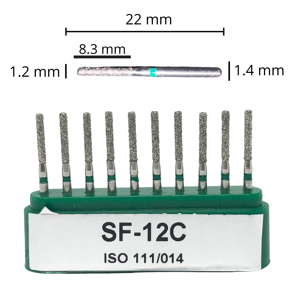 Fresas Cilindrica Punta Plana De Diamante C/10 DT