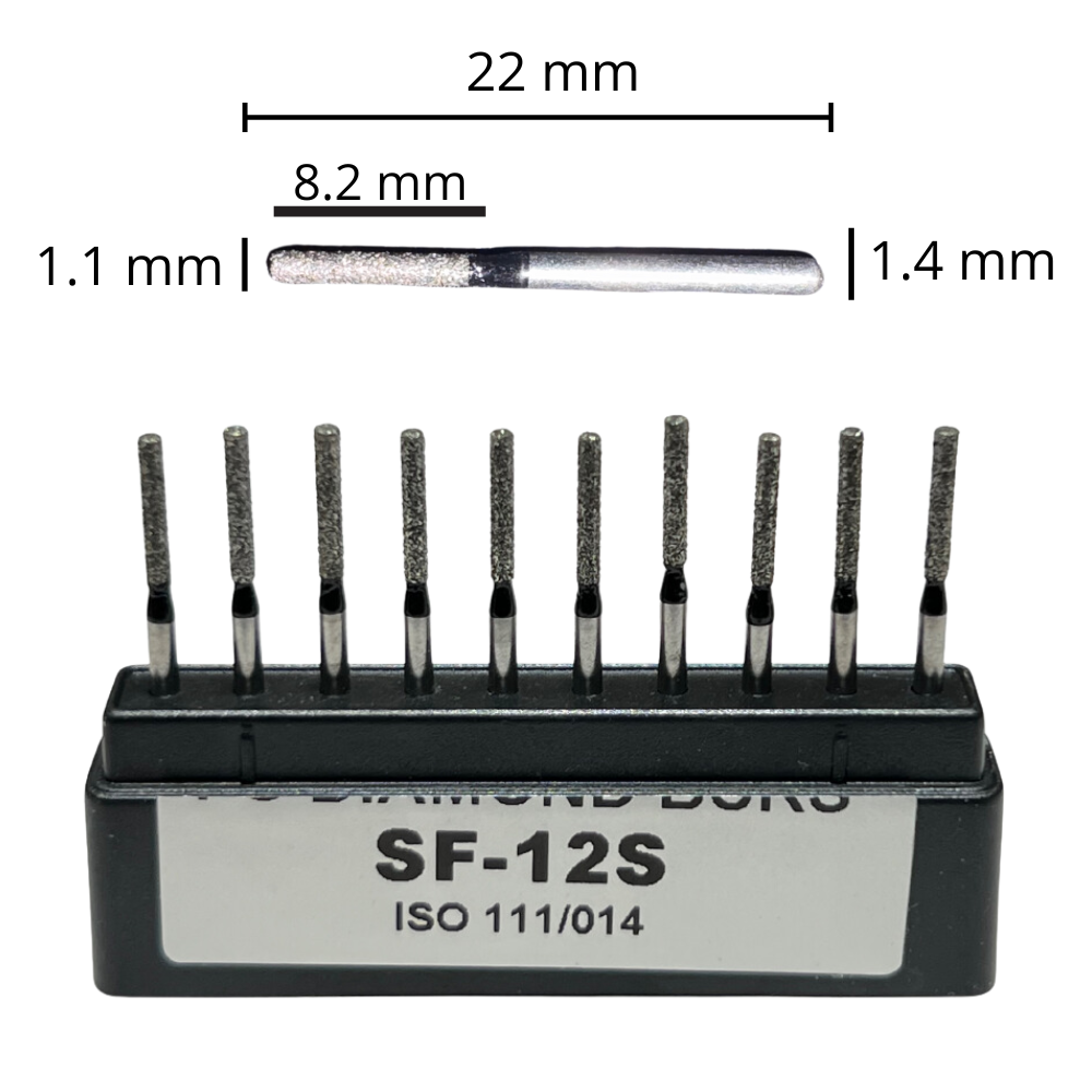 Fresas Cilindrica Punta Plana De Diamante C/10 DT