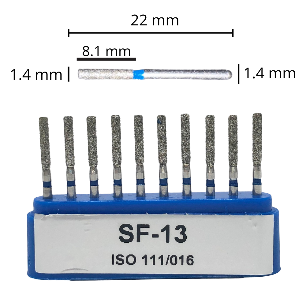 Fresas Cilindrica Punta Plana De Diamante C/10 DT