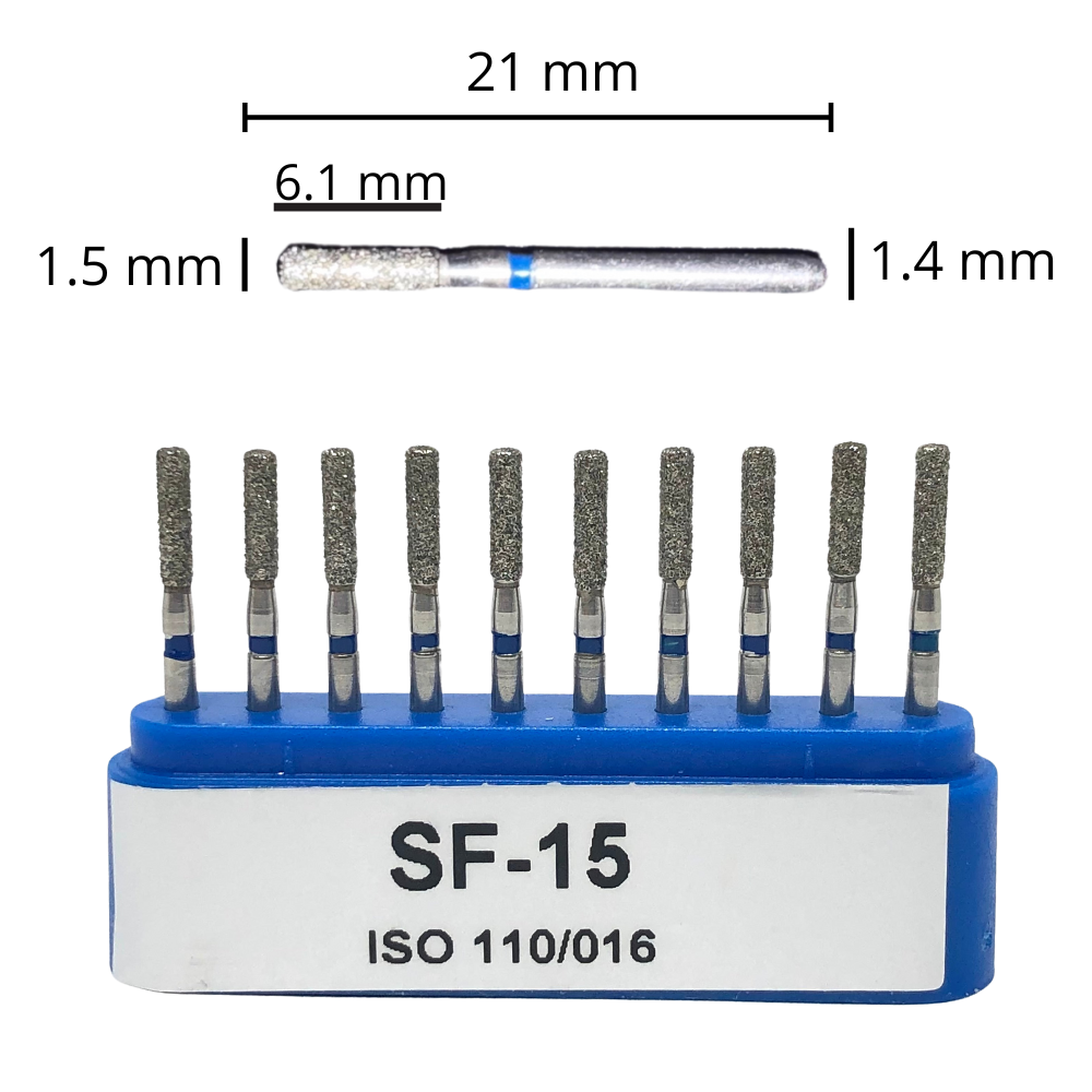 Fresas Cilindrica Punta Plana De Diamante C/10 DT