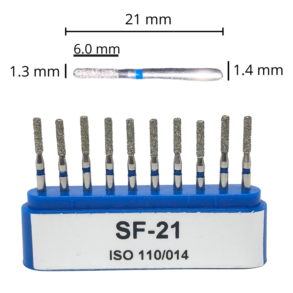 Fresas Cilindrica Punta Plana De Diamante C/10 DT