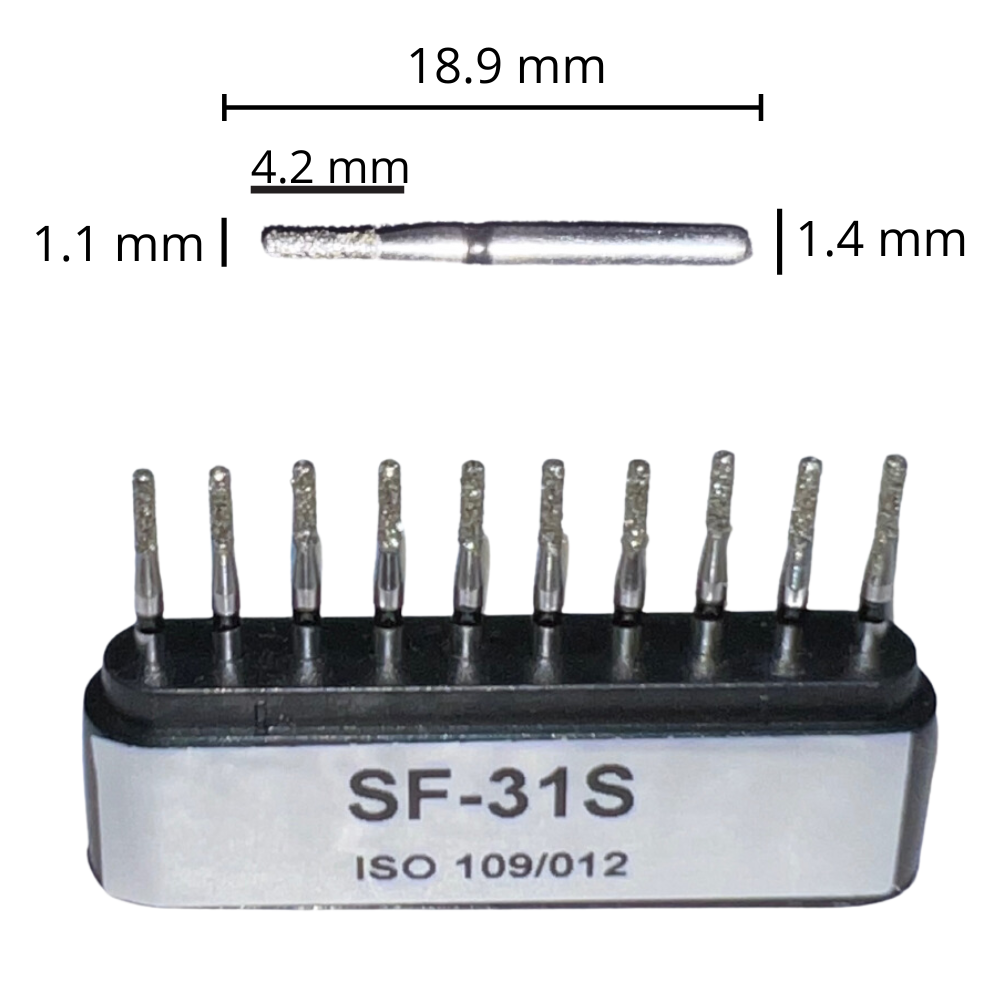 Fresas Cilindrica Punta Plana De Diamante C/10 DT