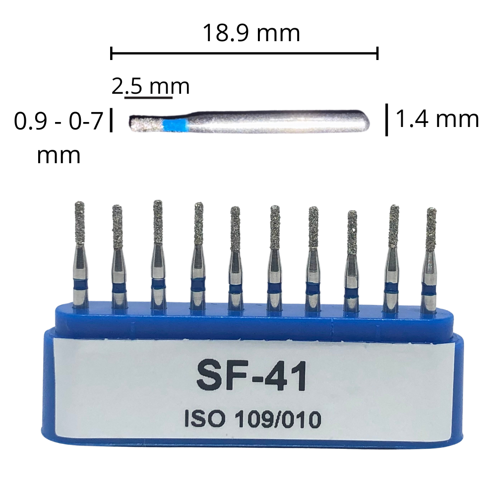 Fresas Cilindrica Punta Plana De Diamante C/10 DT