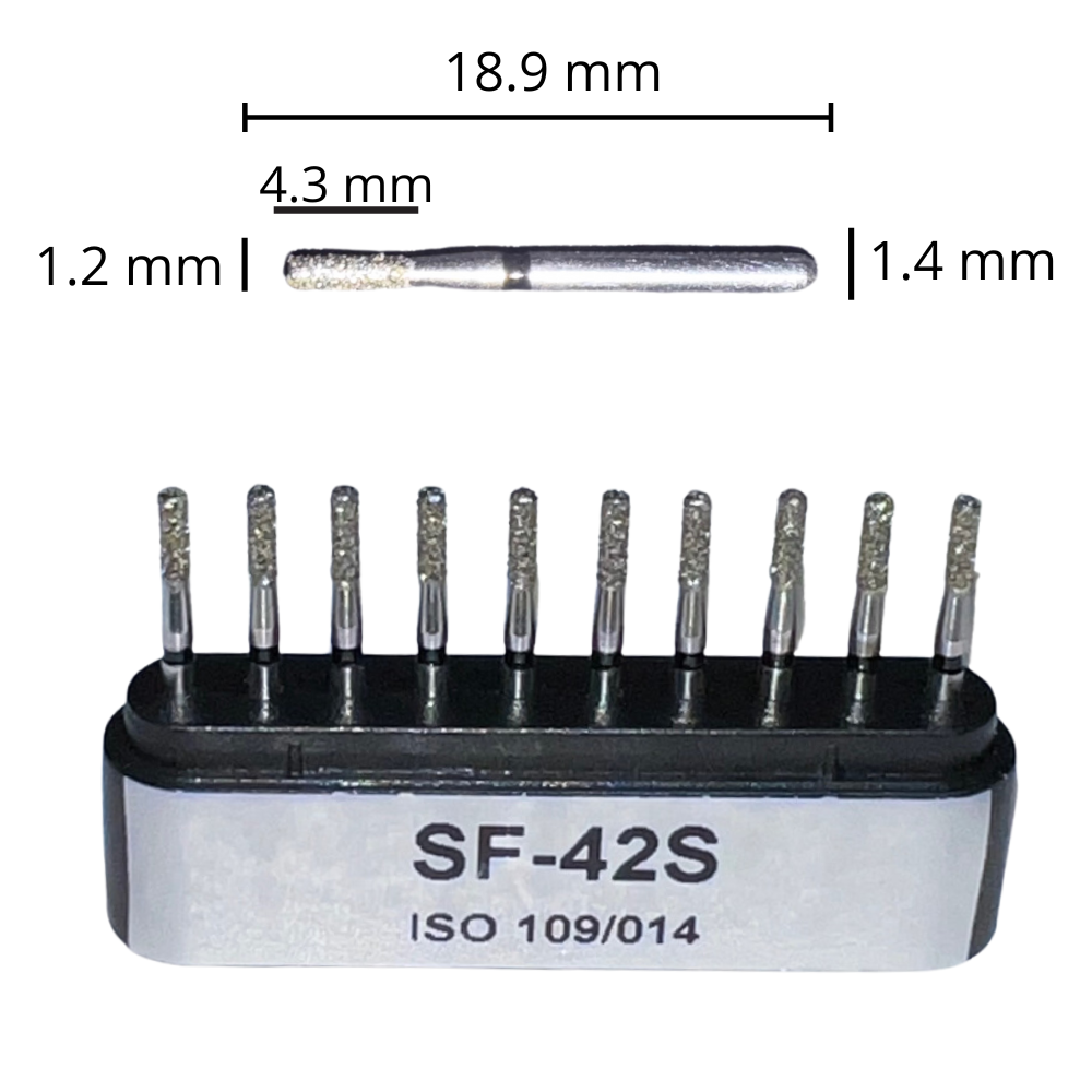 Fresas Cilindrica Punta Plana De Diamante C/10 DT