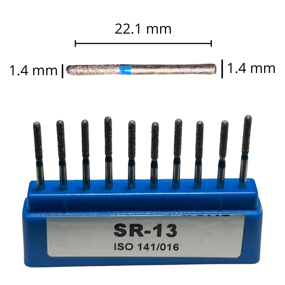 Fresas Cilindrica Punta Redonda De Diamante C/10 DT