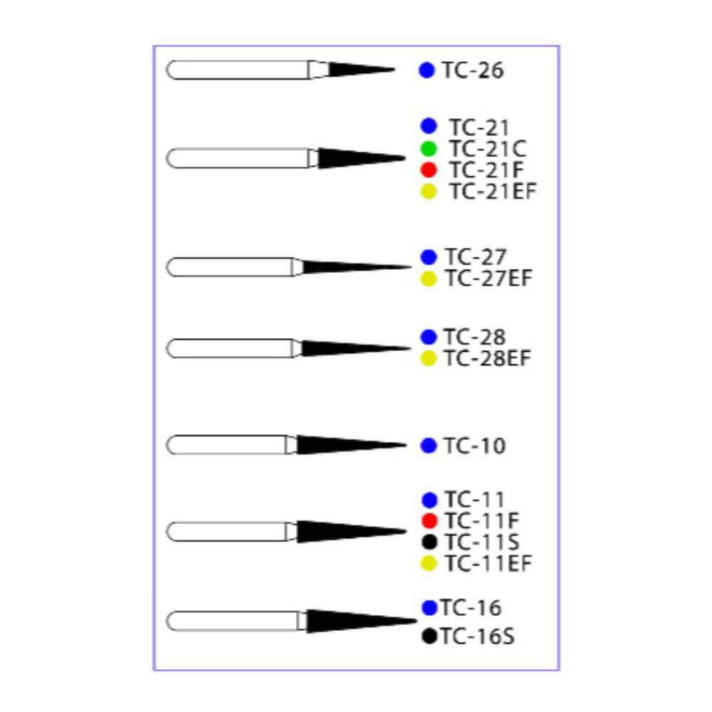 Fresas Punta De Lapiz De Diamante C/10 DT