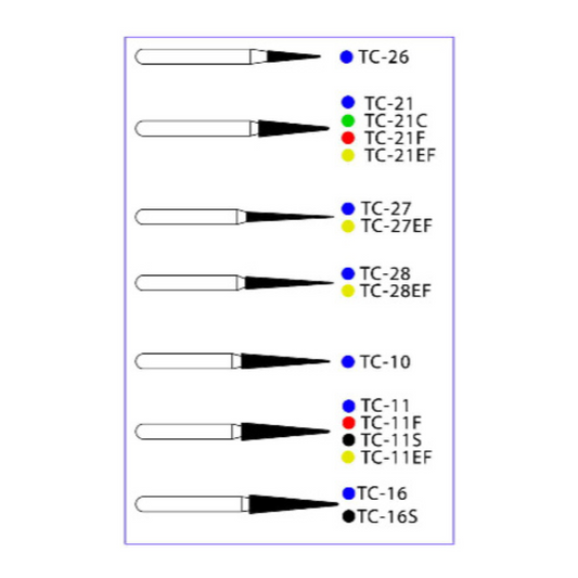 Fresas Punta De Lapiz De Diamante C/10 DT