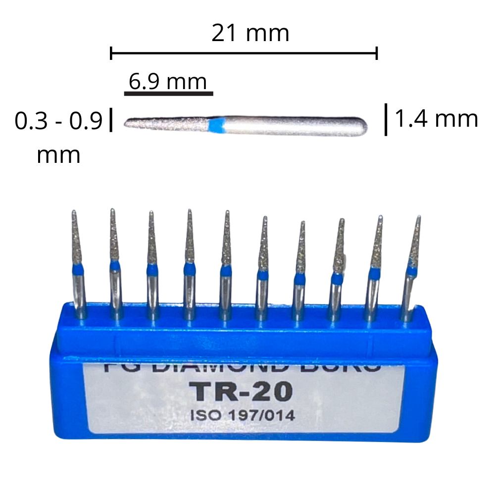 Fresas Balon / Troncocónica Punta Rendonda De Diamante C/10 DT