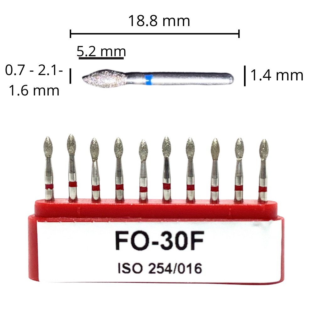 Fresas Punta De Flama Diamante C/10 DT