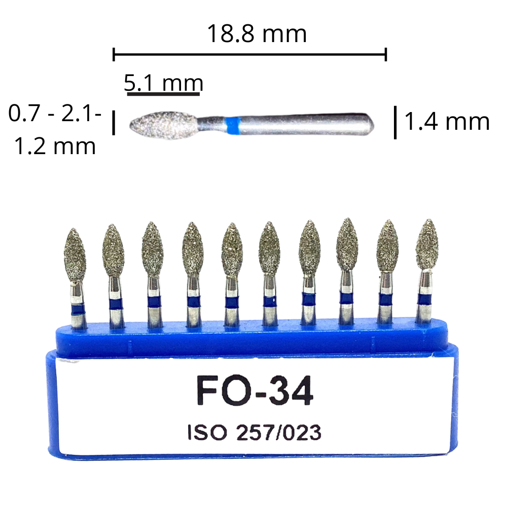 Fresas Punta De Flama Diamante C/10 DT